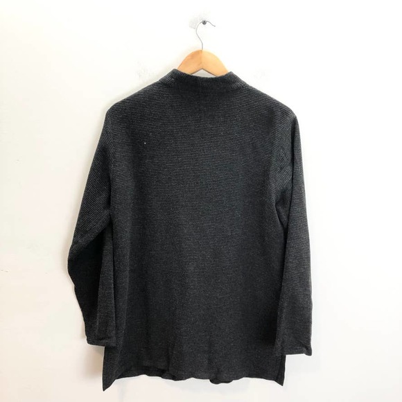 Eileen Fisher Waffle Knit Button Front Top - Picture 5 of 5